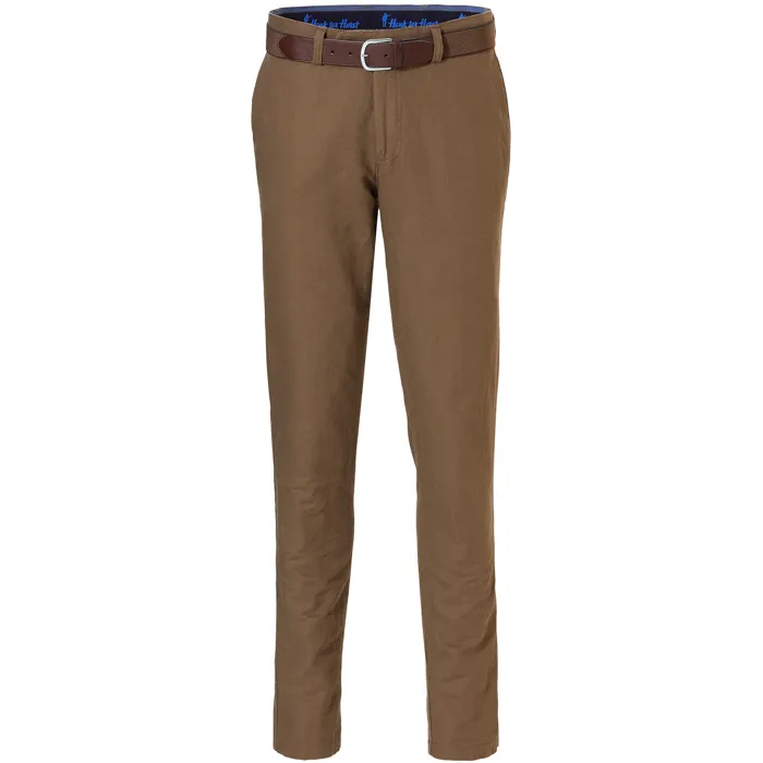 Pantaloni chino in lino Henk ter Horst con elastico in vita Marrone