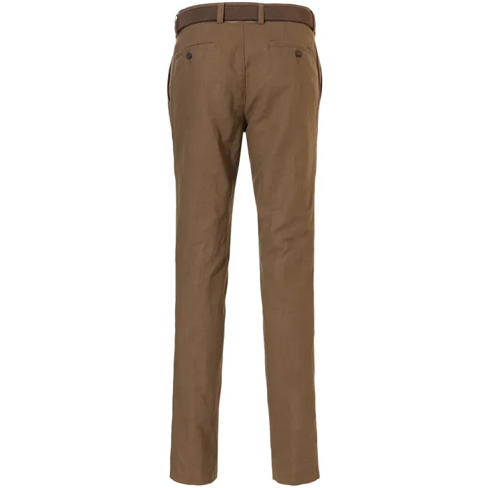 Pantaloni chino in lino Henk ter Horst con elastico in vita Marrone