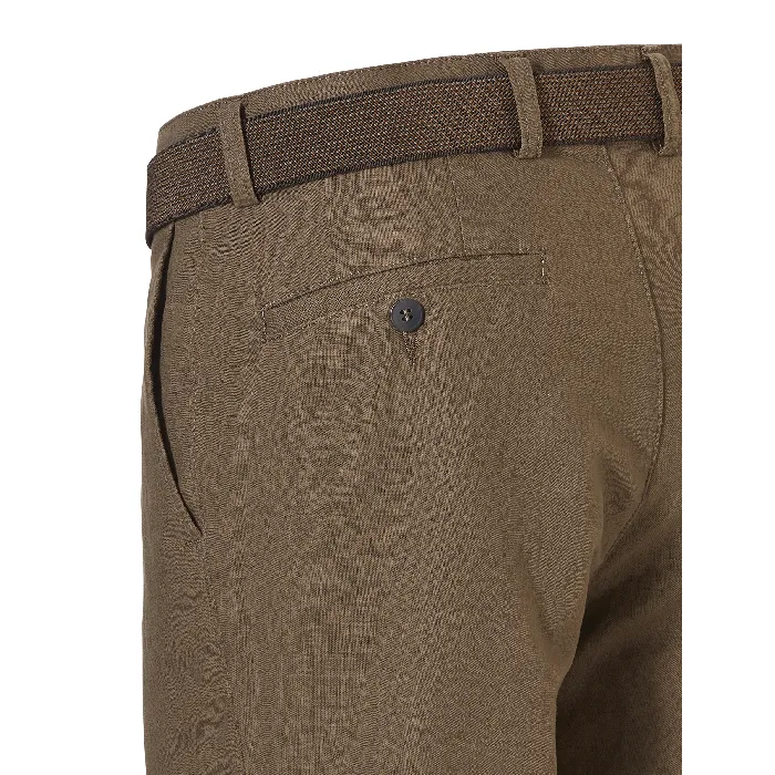 Pantaloni chino in lino Henk ter Horst con elastico in vita Marrone