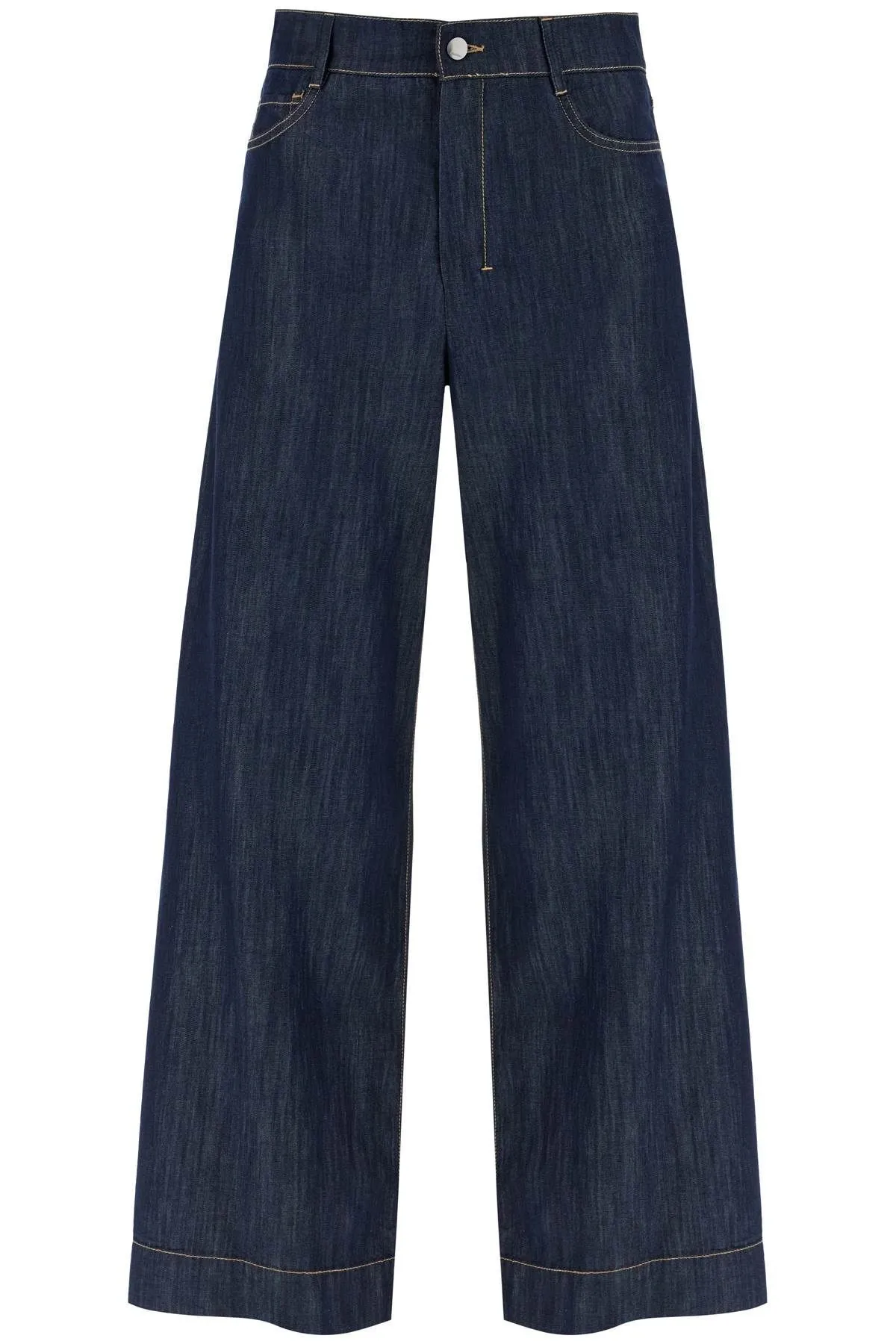 Pantaloni cropped in chambray 'Estro'