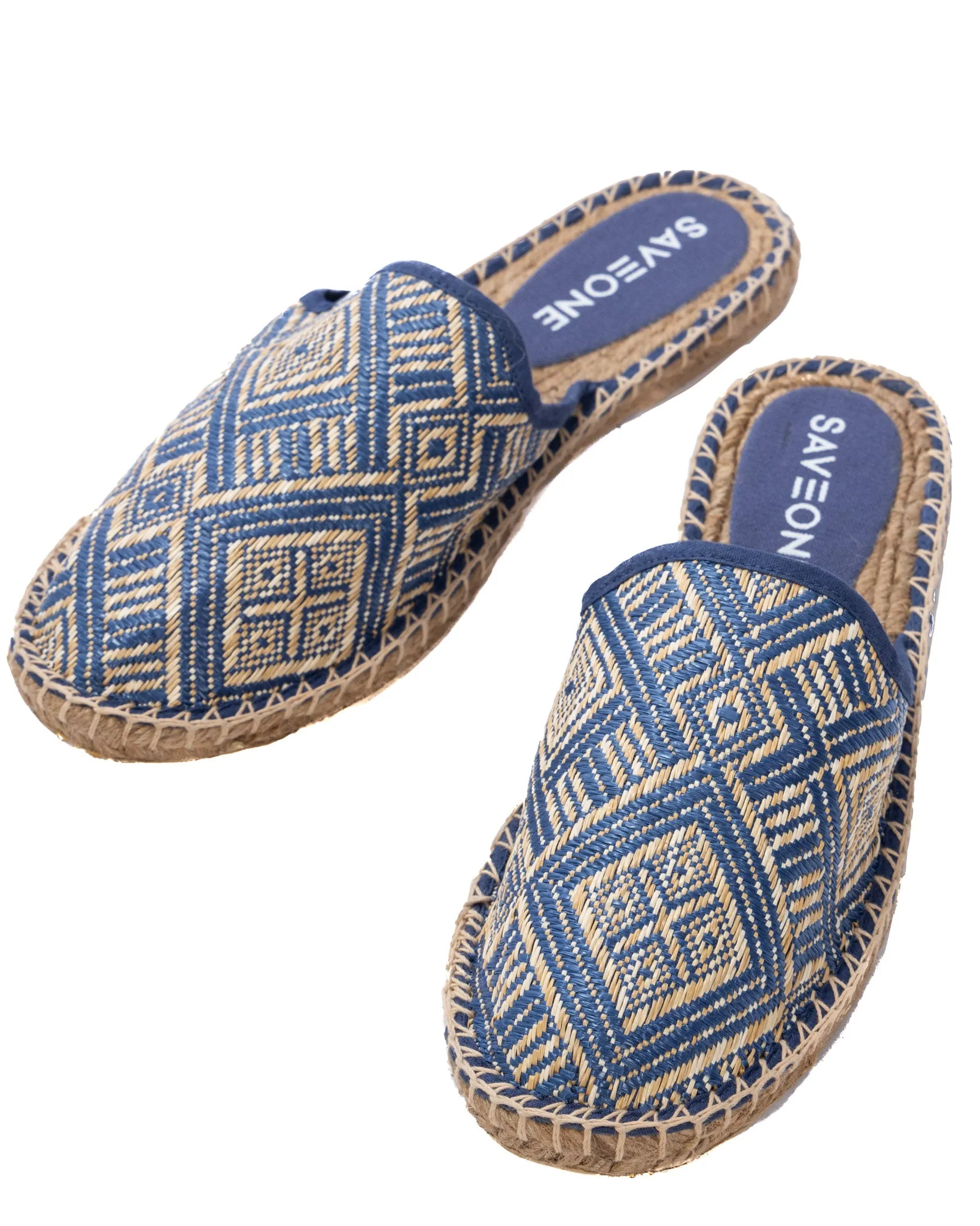 Portofino - mules espadrillas etnica blu