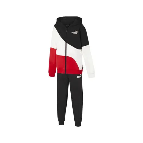 Puma Tuta con cappuccio da ragazzo Power Cat FZ Hooded Suit TR 676138 11 for all time red