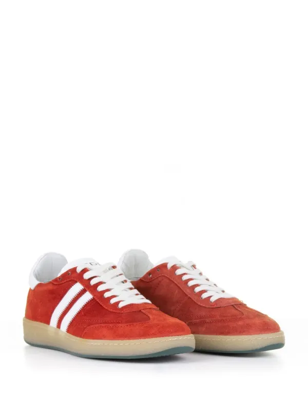 Red suede sneaker