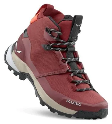 Scarponi da trekking da donna Salewa Puez Mid Powertex Bordeaux