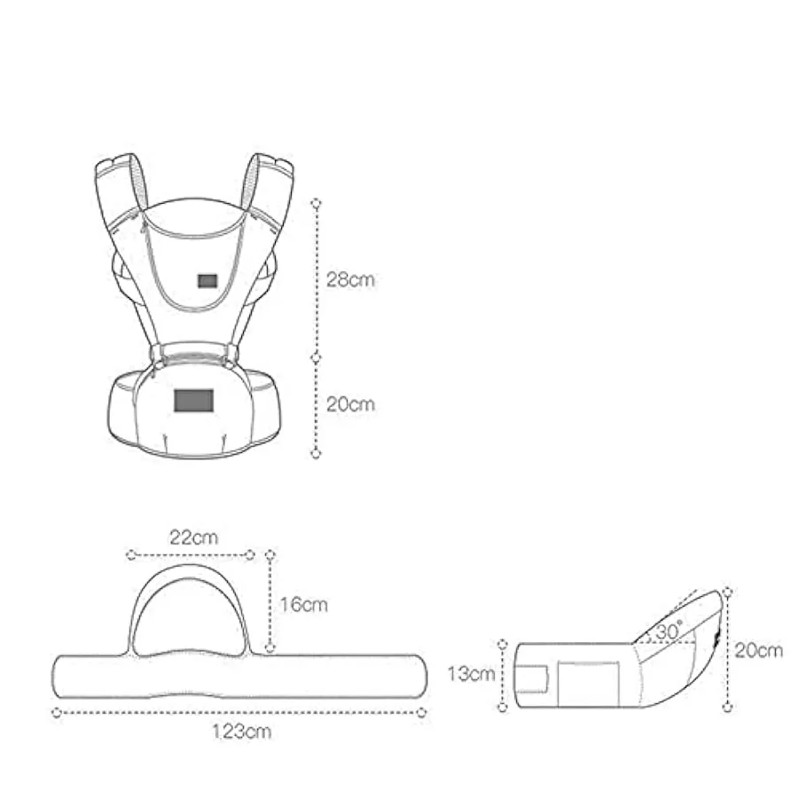 VOMI Marsupio Neonati Ergonomico con Sedile Rimovibile e Cappuccio Multiposizione Porta Bambino Leggero e Traspirante Multifunzi