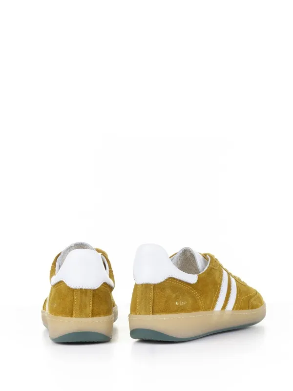 Yellow suede sneaker