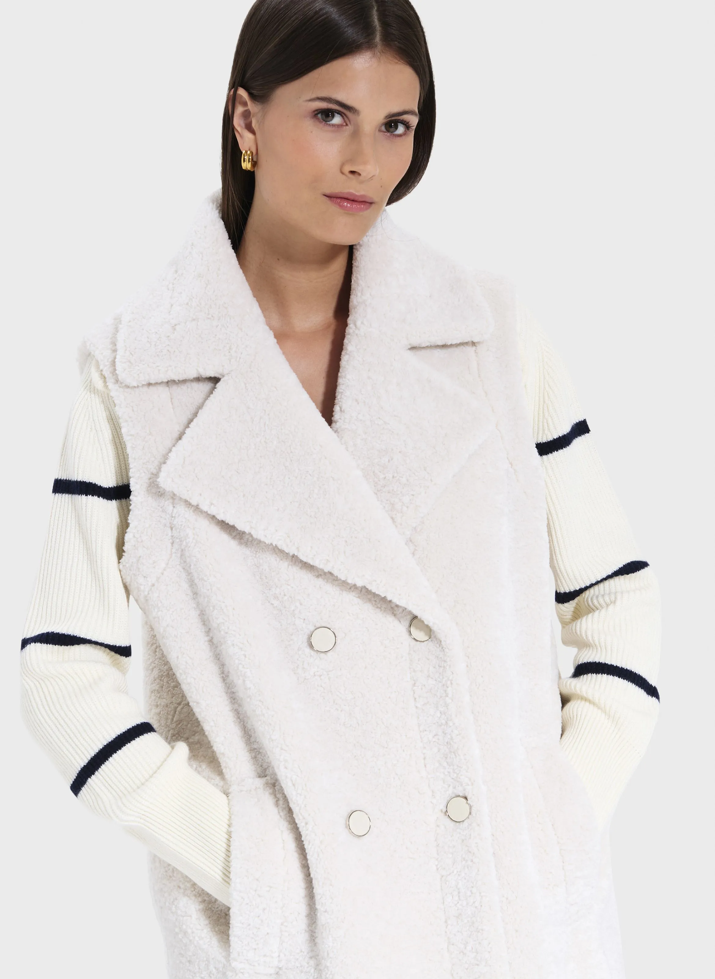  ZAPA   MACARIA - Cappotto collo tailleur | Bianco